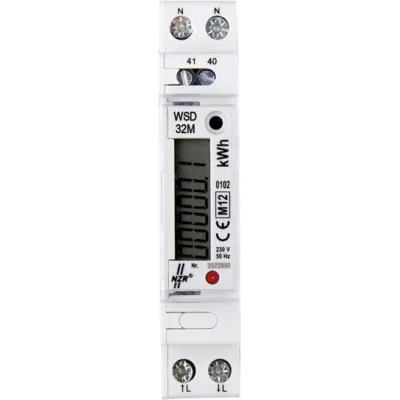 NZR EcoCount WSD 32M MID Stromzähler | 1-phasig | 230V | 5(32)A | M-Bus | S0 | Hutschiene | Klasse B | digital