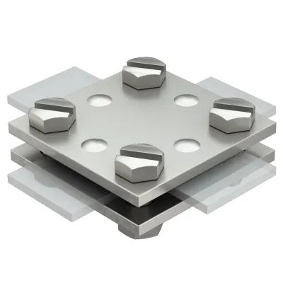 OBO Bettermann Kreuzverbinder 256 A-DIN 30 VA | Edelstahl V2A | für Flachleiter bis 30mm | DIN 48845 | 5314720