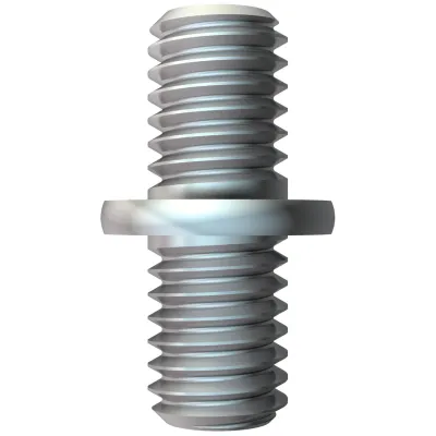 OBO Bettermann Doppelnippel 3100 M6 G / 3131068 | M6x8 mm | Stahl verzinkt | mit Mutter | Gewindestift