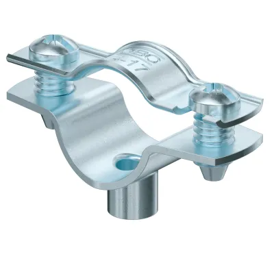 OBO Bettermann Abstandschelle ASG 732 17 G | Rohrschelle M6 | 14-17mm | Stahl verzinkt | Brandschutz E30-E90