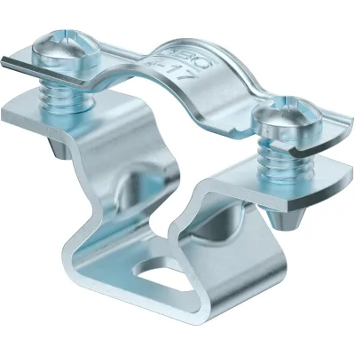 OBO Bettermann Abstandschelle ASL 733 17 G | 14-17mm | 1-fach | Langloch | Stahl verzinkt | UV-beständig | halogenfrei