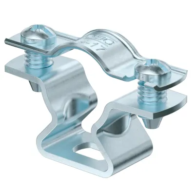 OBO Bettermann Abstandschelle ASL 733 17 G | 14-17mm | 1-fach | Langloch | Stahl verzinkt | UV-beständig | halogenfrei