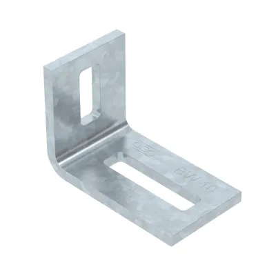 OBO BETTERMANN Befestigungswinkel BW 10 FT 6019480 | Stahl feuerverzinkt | 70x50x40 mm | U-Profil | Montagewinkel