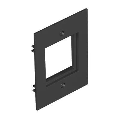 OBO Bettermann Abdeckplatte T12L P15S 9011 | Modul 45 | 1-fach Öffnung | 71x88mm | Polyamid | schwarz
