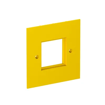 OBO Bettermann Abdeckplatte 1-fach VH-P4 6109840 | Modul 45 | 95x95mm | Kunststoff | halogenfrei | RAL 1021 rapsgelb