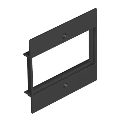 OBO Bettermann Abdeckplatte T12L P16S 9011 | 2-fach Modul 45 | 94,5x88mm | Polyamid | für Aufflur-Tank | graphitschwarz