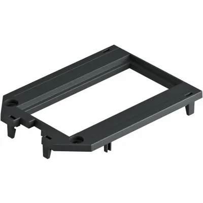 OBO Bettermann Abdeckplatte UT34 P2 7408773 | 2 Modul 45 Einbau | 104x76 mm | Rastermaß 45 | Polyamid | graphitschwarz