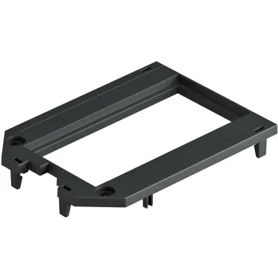 OBO Bettermann Abdeckplatte UT34 P2 7408773 | 2 Modul 45 Einbau | 104x76 mm | Rastermaß 45 | Polyamid | graphitschwarz