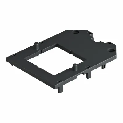 OBO BETTERMANN Abdeckplatte UT34 D2 7408785 | 1-fach Öffnung | Polyamid PA | 104x76 mm | rastend | graphitschwarz