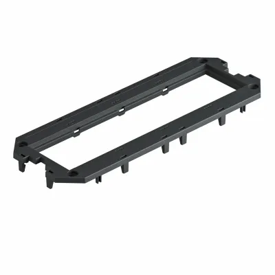 OBO Bettermann Abdeckplatte UT4 P4 7408763 | 4 Modul 45 Einbau | 208x76x4 mm | Polyamid | Rastermaß 45 | graphitschwarz
