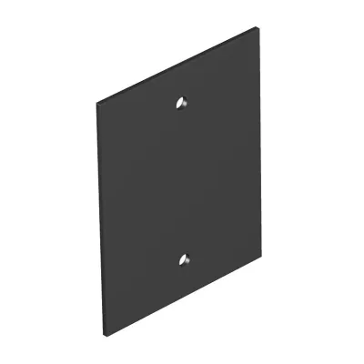 OBO BETTERMANN Abdeckplatte T12L P01S 9011 7408108 | Blindplatte Tankabdeckung | 71x88mm | PVC | graphitschwarz