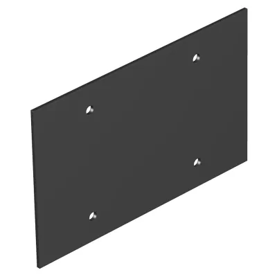 OBO BETTERMANN Abdeckplatte T12L P02S 9011 | Blindplatte PVC 142x88mm | ohne Lochbild | schraubbar | graphitschwarz