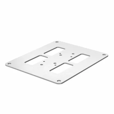 OBO Bettermann Bodenplatte ISSBP140110RW | Sockel Installationssäule | Stahl bandverzinkt | 200x170x3mm | RAL9010