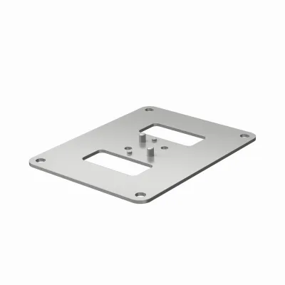 OBO Bettermann Bodenplatte ISSBP70110WA | Installationssäule Sockel | Stahl verzinkt | 30mm Rand | RAL 9006
