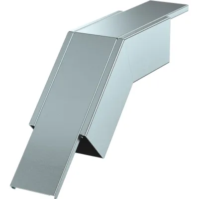 OBO BETTERMANN Vertikalbogen 45° fallend PLM BF 0810 FS | Brandschutzgewebe | Stahl bandverzinkt | 165x100x80mm | zink