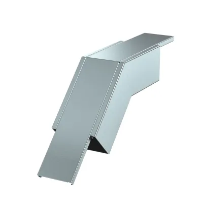 OBO BETTERMANN Vertikalbogen 45° fallend PLM BF 0810 FS | Brandschutzgewebe | Stahl bandverzinkt | 165x100x80mm | zink