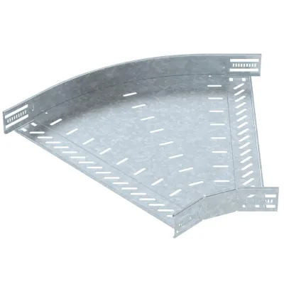 OBO BETTERMANN Bogen 45° RB 45 650 FT | Kabelrinne horizontal | 60x500 mm | Stahl feuerverzinkt | zink