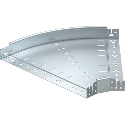 OBO BETTERMANN RBM 45 650 FS Bogen Kabelrinne 45° 6041050 | 60x500 mm | Stahl bandverzinkt | integrierter Verbinder