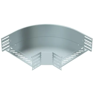 OBO BETTERMANN Bogen 90° RB 90 130 FS | für Kabelrinne horizontal | 110x300 mm | Stahl bandverzinkt | zink