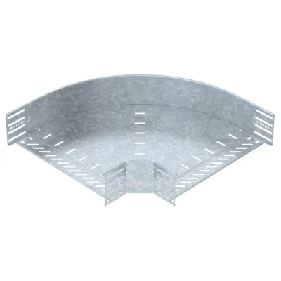 OBO BETTERMANN Bogen 90° RB 90 140 FT | Kabelrinne horizontal | 110x400 mm | Stahl feuerverzinkt | zink