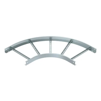 OBO Bettermann Bogen Kabelleiter LB 90 640 R3 FS 6225046 | 90° horizontal | 60x400 mm | Stahl bandverzinkt | zink