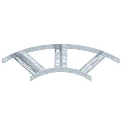 OBO BETTERMANN Bogen Kabelleiter SLZB 90 300 FT | 90° horizontal | 40x300 mm | Stahl feuerverzinkt | Z-Sprosse | zink