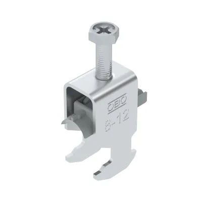 OBO Bettermann Bügelschelle BS-H1-K-12 ALU 1186402 | C-Profil | 8-12mm | 1-fach | Aluminium | halogenfrei