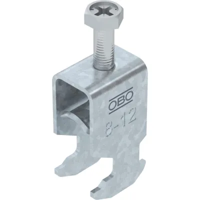 OBO BETTERMANN Bügelschelle BS-H1-M-12 FT 1186002 | Kabelschelle 8-12mm | Stahl verzinkt | C-Profilmontage | halogenfrei