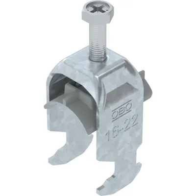 OBO Bettermann Bügelschelle BS-H1-K-22 FT 16-22mm | C-Profil | Stahl feuerverzinkt | Polypropylen | 1-fach | halogenfrei