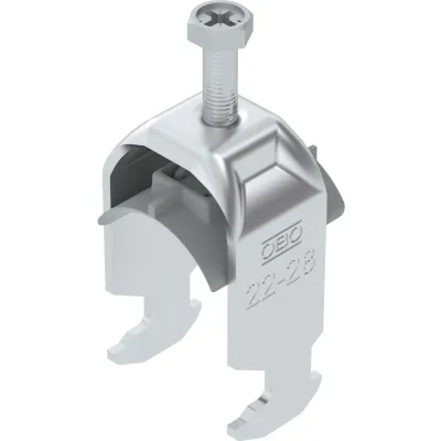 OBO BETTERMANN Bügelschelle BS-H1-K-28 ALU 1186422 | C-Profil | 22-28mm | 1-fach | Aluminium | halogenfrei