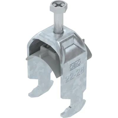 OBO Bettermann Bügelschelle BS-H1-K-28 FT 2056 | für C-Profil | 22-28mm | Stahl verzinkt | halogenfrei