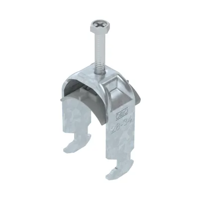 OBO BETTERMANN Bügelschelle BS-H1-K-34 FT 2056 | Kabelschelle 28-34mm | Stahl verzinkt | Polypropylen | halogenfrei