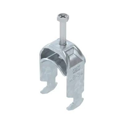 OBO Bettermann Bügelschelle BS-H1-M-34 FT | 28-34mm | für C-Profilschiene | Stahl feuerverzinkt | 1-fach | halogenfrei
