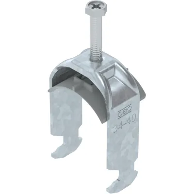 OBO Bettermann Bügelschelle BS-H1-K-40 FT | 34-40mm | C-Profilschiene | feuerverzinkt | 1 Kabel | halogenfrei