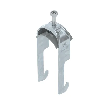 OBO Bettermann Bügelschelle BS-W1-K-40 FT 2056 | 34-40mm | Stahl verzinkt | 1 Kabel | Polypropylen | halogenfrei