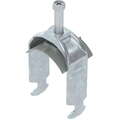 OBO Bettermann Bügelschelle BS-H1-K-46 FT 2056 | C-Profil | 40-46mm | Stahl feuerverzinkt | PP | 1 Kabel | halogenfrei