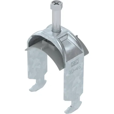 OBO Bettermann Bügelschelle BS-H1-K-46 FT 2056 | C-Profil | 40-46mm | Stahl feuerverzinkt | PP | 1 Kabel | halogenfrei