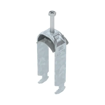 OBO BETTERMANN Bügelschelle BS-H2-K-34 FT | 28-34mm | Stahl verzinkt | Polypropylen | für C-Profil | halogenfrei