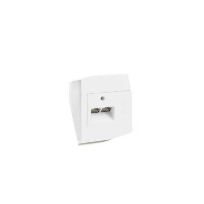 OBO Bettermann Datenblende 2-fach SIGNA rws 6121075 | Cat 6 | 80x80 mm | Kunststoff | halogenfrei | reinweiß RAL 9010