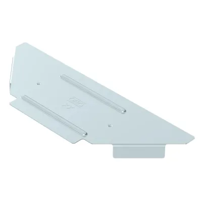 OBO BETTERMANN Deckel Anbau-Abzweigstück RAAD 100 FS 6042401 | Kabelrinne | Stahl bandverzinkt | 100 mm | zink