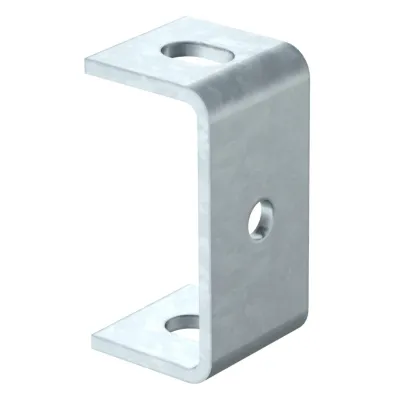 OBO Bettermann Deckenbügel DB FT 6356109 | für Gewindestangen | 80x40 mm | Stahl verzinkt | Ø13 mm | Seitenloch 10,5 mm