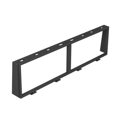 OBO BETTERMANN Einbaurahmen MT45V 2+2 | 7408682 | Rahmen für 4 Modul 45 Geräte | vertikal | Kunststoff | RAL9011