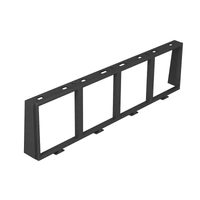 OBO Bettermann Einbaurahmen MT45V 4 | 7408670 | für 4x1 Modul 45 | vertikal | PA/PC ABS | graphitschwarz RAL9011