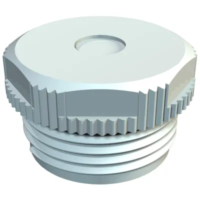 OBO Bettermann Einschraubnippel 2032554 PG21 | Kabeleinsteckstutzen IP54 | Kunststoff | halogenfrei | RAL 7035 lichtgrau