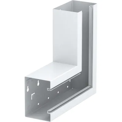 OBO Bettermann Flachwinkel GS-SFS90130RW | Kabelkanal 90x130mm | symmetrisch | Stahl | halogenfrei | IP30 | RAL 9010