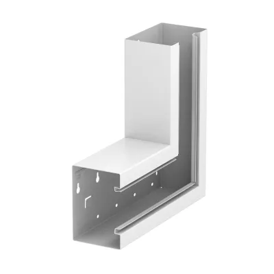 OBO Bettermann Flachwinkel GS-SFS90130RW | Kabelkanal 90x130mm | symmetrisch | Stahl | halogenfrei | IP30 | RAL 9010