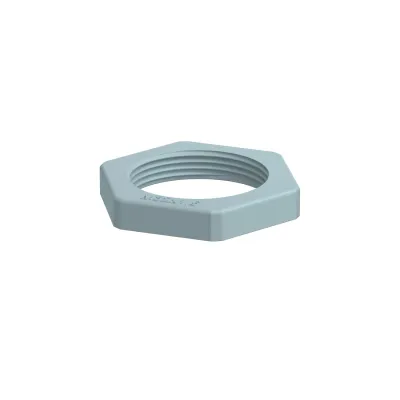 OBO BETTERMANN Gegenmutter 116 M32 SGR PA | metrisches Gewinde M32 | Polyamid | halogenfrei | silbergrau