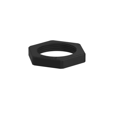OBO Bettermann Gegenmutter 2049104 M32 | metrisches Gewinde | Polyamid | halogenfrei | schwarz