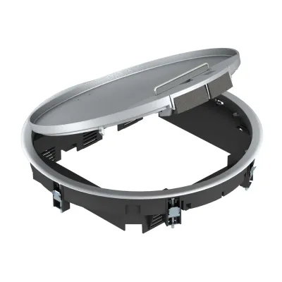 OBO Bettermann Geräteeinsatz GESRA9 10U 7405580 | rund | 3 Gerätebecher | Aluminium | 323 mm | IP20