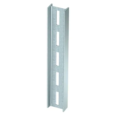 OBO Bettermann I-Stiel IS 8 50 FT 6337066 | I-Profilschiene 500x80x42 mm | Stahl feuerverzinkt | Steg gelocht | zink